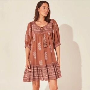 Daughters of India Brown Bohemian Dress
